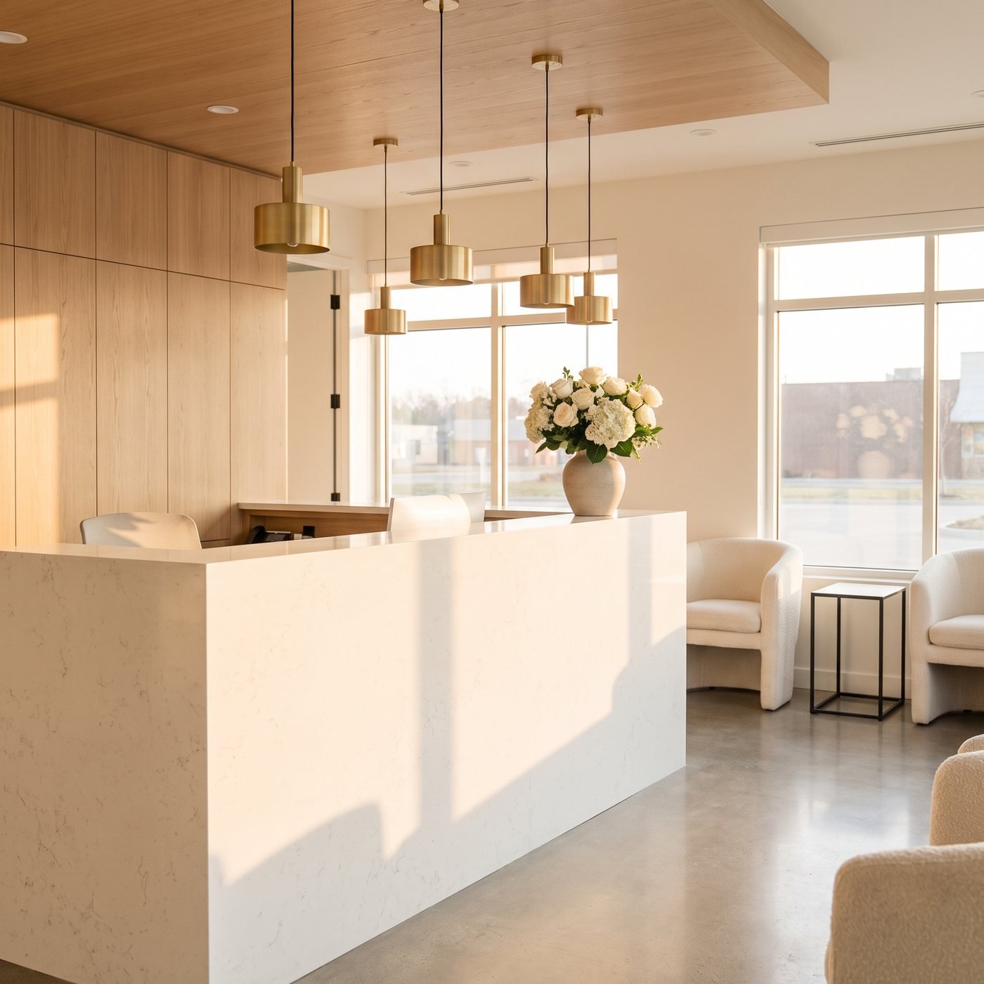 Spotless modern clinic reception